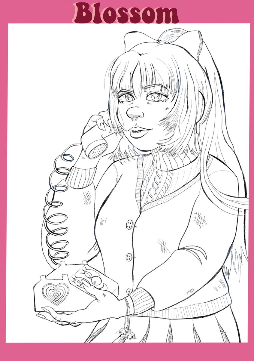DudeTurnip's tweet photo. Powerpuff girl fanart! Here’s the Lineart and color is soon to come! 

#powerpuffgirls #blossom #bubbles #buttercup #fanart #digitalart #DigitalArtist #photocards https://t.co/4NigsLr8Zm