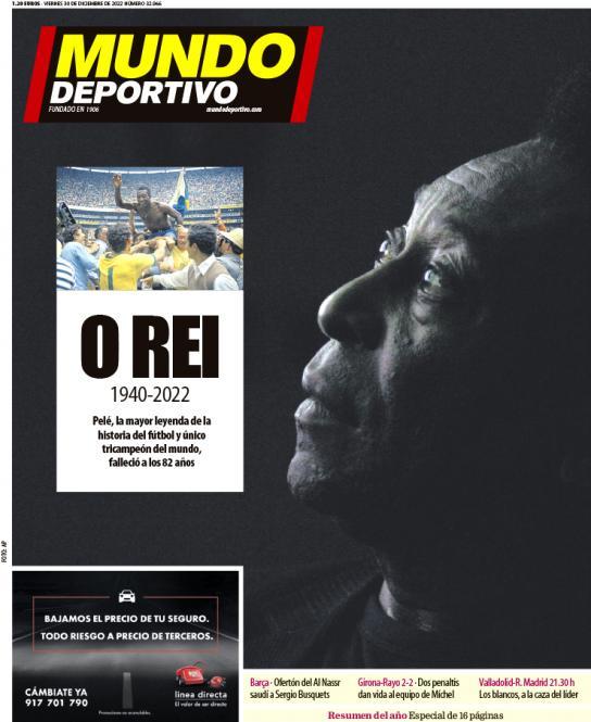 mundodeportivo's tweet image. 🗞️ #LaPortadaMD  

'O Rei' (1940-2022) 🖤

mundodeportivo.com/actualidad/202…