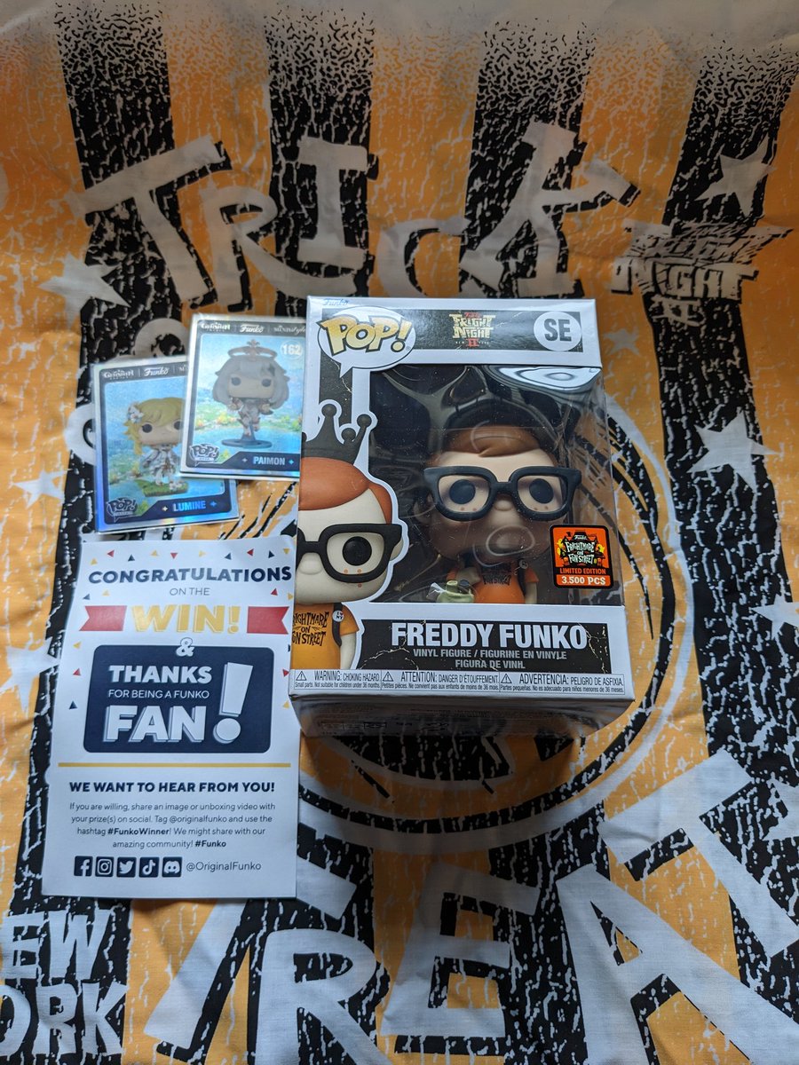 A big Halloween Freddy Funko win (and no Halloween would be without some extra surprise goodies)!

Thank you <a href="/OriginalFunko/">Funko</a> !

#Funko
#FunkoWinner
#FunkoFrightNight
#Halloween
