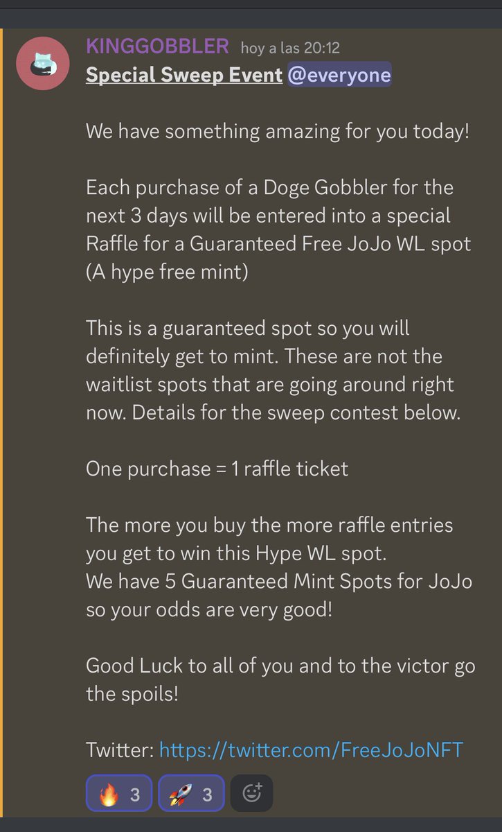 LIVREACCION's tweet photo. ๐ฅ5 WL SPOT๐ฅ
@dogegobblersnft x @FreeJoJoNFT
Come to discord to know more.๐ฒ๐๐พ
https://t.co/MIMb6yJKAx
#Dgob #dogegobblers https://t.co/w4P7eZoEiV