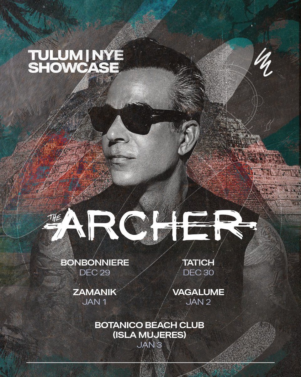 I'm so excited to kick off the new year with an unforgettable celebration in Tulum! Starting tomorrow, I'll be opening for @Damianlazarus at Bonboniere, and then I'll be playing a whopping 4 more DJ sets into the new year! You won't want to miss this. 🎉