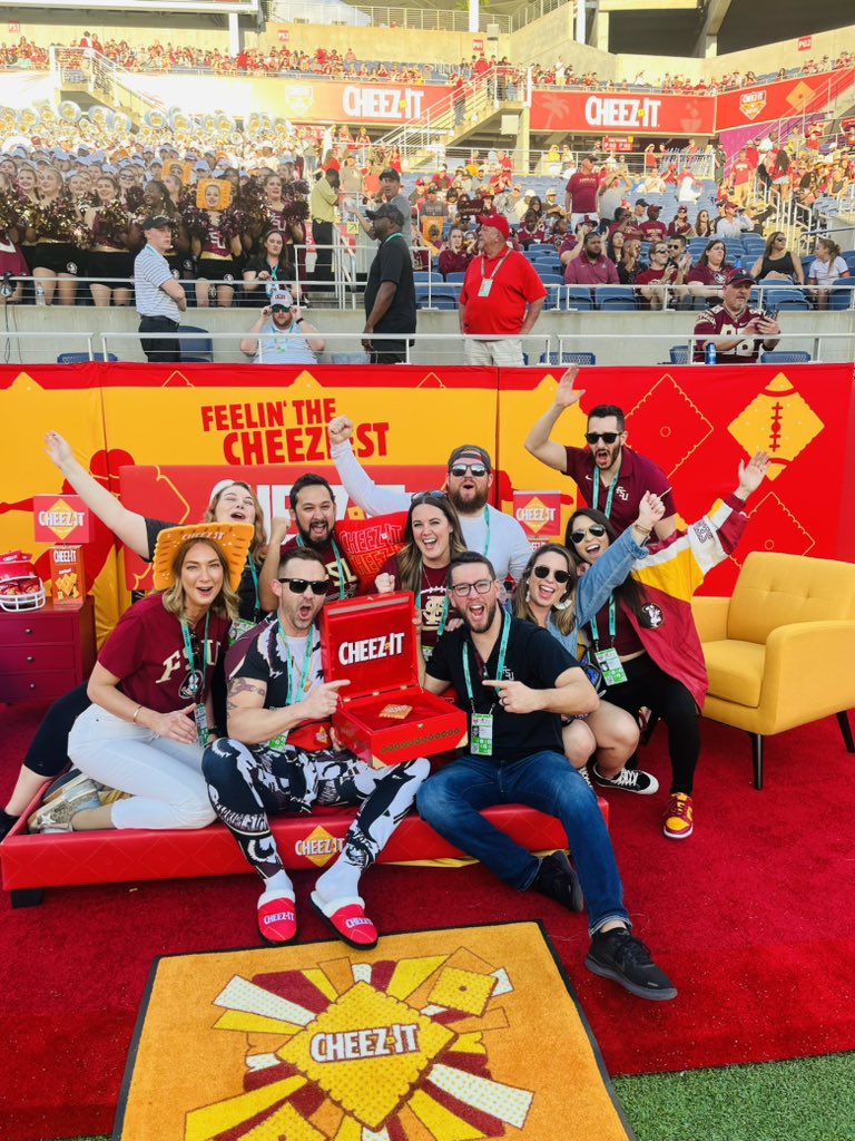 We are #FeelinTheCheeziest at the @CheezItBowl! #GoNoles