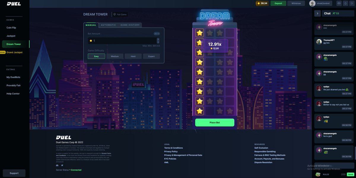 s1n_s1nstyle's tweet image. Sol down bad but @DuelCasino got my back. 
Big W for today. 🫡
#TweetMeThursday