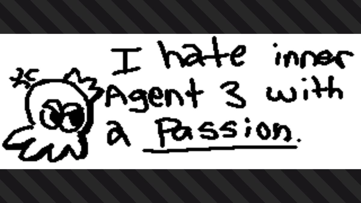 TheTiredSimp's tweet photo. inner agent 3 callout #Splatoon2 #NintendoSwitch https://t.co/ANUnSl04Yx