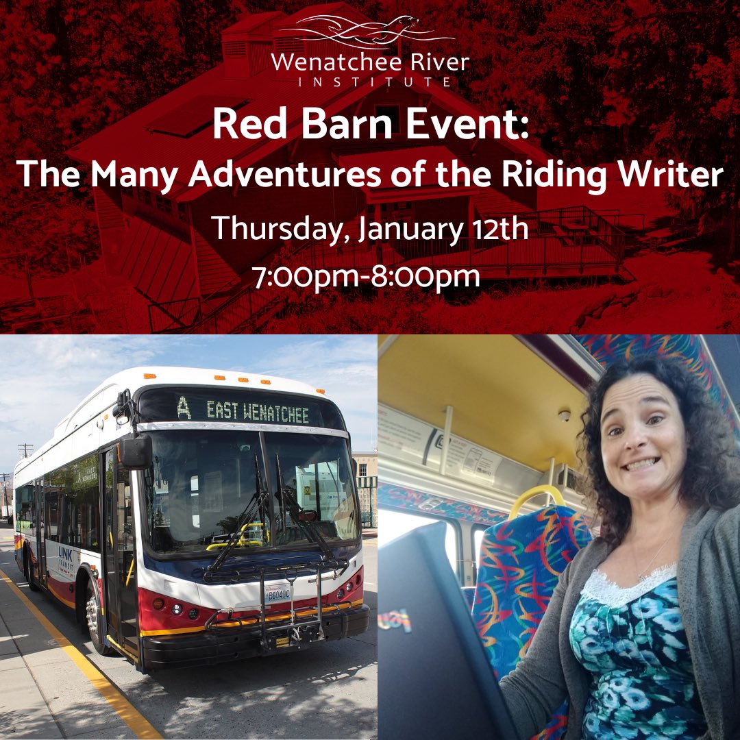 Join WRI for a Red Barn Event! Danielle Worley is a 'Riding Writer' and author under the name @lucyhdelaney. She uses her time in transit to up her weekly word count on her books. Selina Danko from @LinkTransit will also be joining us to share the myriad of travel options.