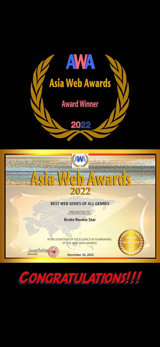 rockyswagph's tweet photo. Congratulations🎉🎉🎉
Rocky's 3rd Best Actor Awards
Best Actor - Astro #Rocky
Best Web Drama in All Genre - Broke Rookie Star.
We're so proud of you Rocky
#Astro #BestActorRocky #BrokeRookieStar #FindMeIfYouCan #아스트로 @offclASTRO @asiawebawards https://t.co/R1XBIwO4J9