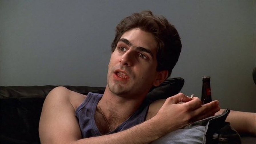 SopranosWorld's tweet photo. You believe this, Adriana? This Andrew Taint moron got himself pinched for human trafficking by Roman soldiers because he went online and said where he was while eating some Jerry’s Pizza. I fuckin’ know Jerry, Tony loaned him money to open the pizza joint https://t.co/29RYDojhYZ