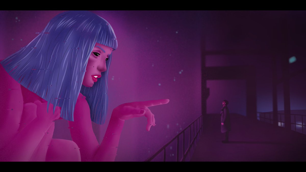 Chapono_'s tweet photo. A Dream named Desire 🌆

Petit défi technique pour moi qui n'a pas l'habitude de dessiner des personnages féminins.

#art #digitalart #clipstudiopaint #fanart #artwork #digitalpainting #bladerunner #bladerunner2049 #retroaesthetic #retrowave #vaporwave #retrofuturism #scifi https://t.co/jNSZRw32SE