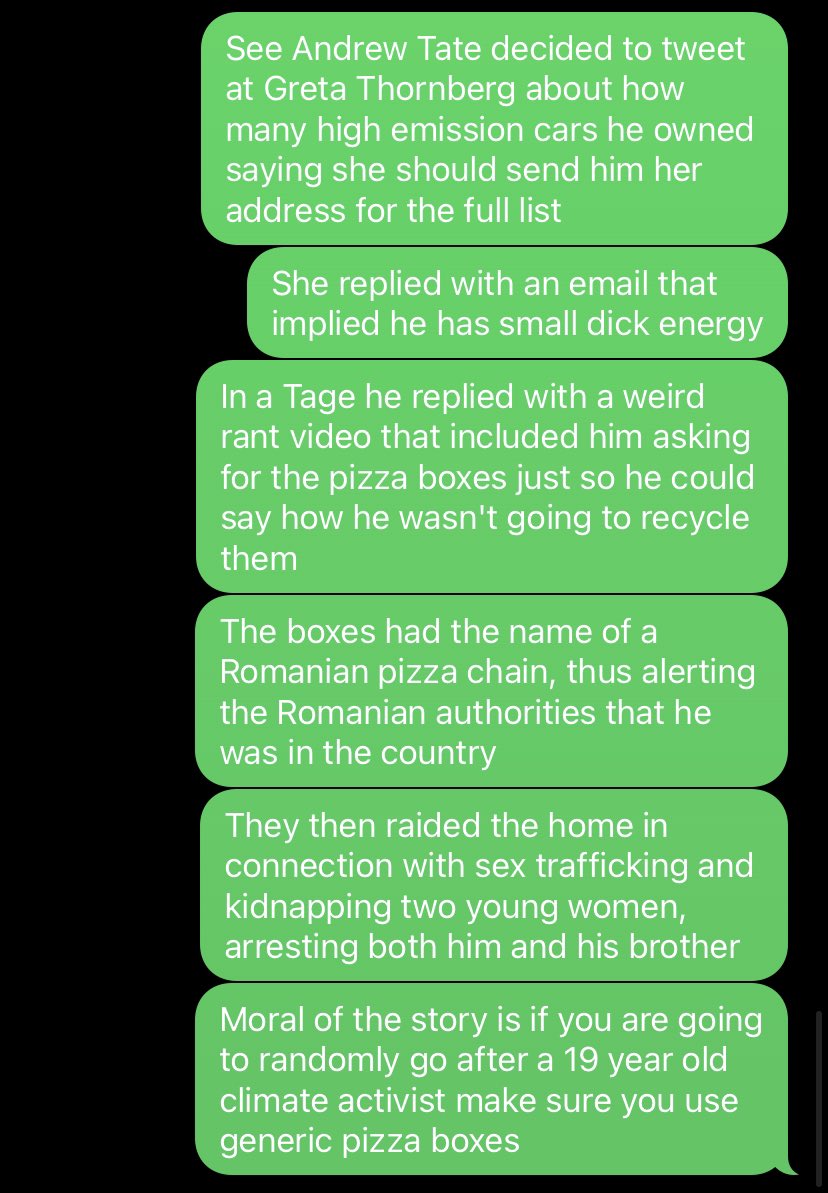 I’m case you didn’t hear. (Excuse the typo. It is Thunberg not Thornberg)