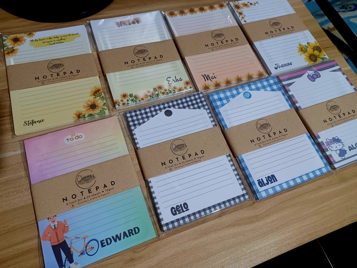 chummyscraftz's tweet photo. 49pcs notepads + 1 free are now ready for delivery to Island Cove, Kawit Cavite 😍😭😱 Salamat sa tiwala!!
#personalized #personalizedgifts #personalizedph #personalizeditems  #personalizednotepad #notepad  #crafts #crafters #smallbiz #supportsmallbusiness https://t.co/WcrOeBbaIT