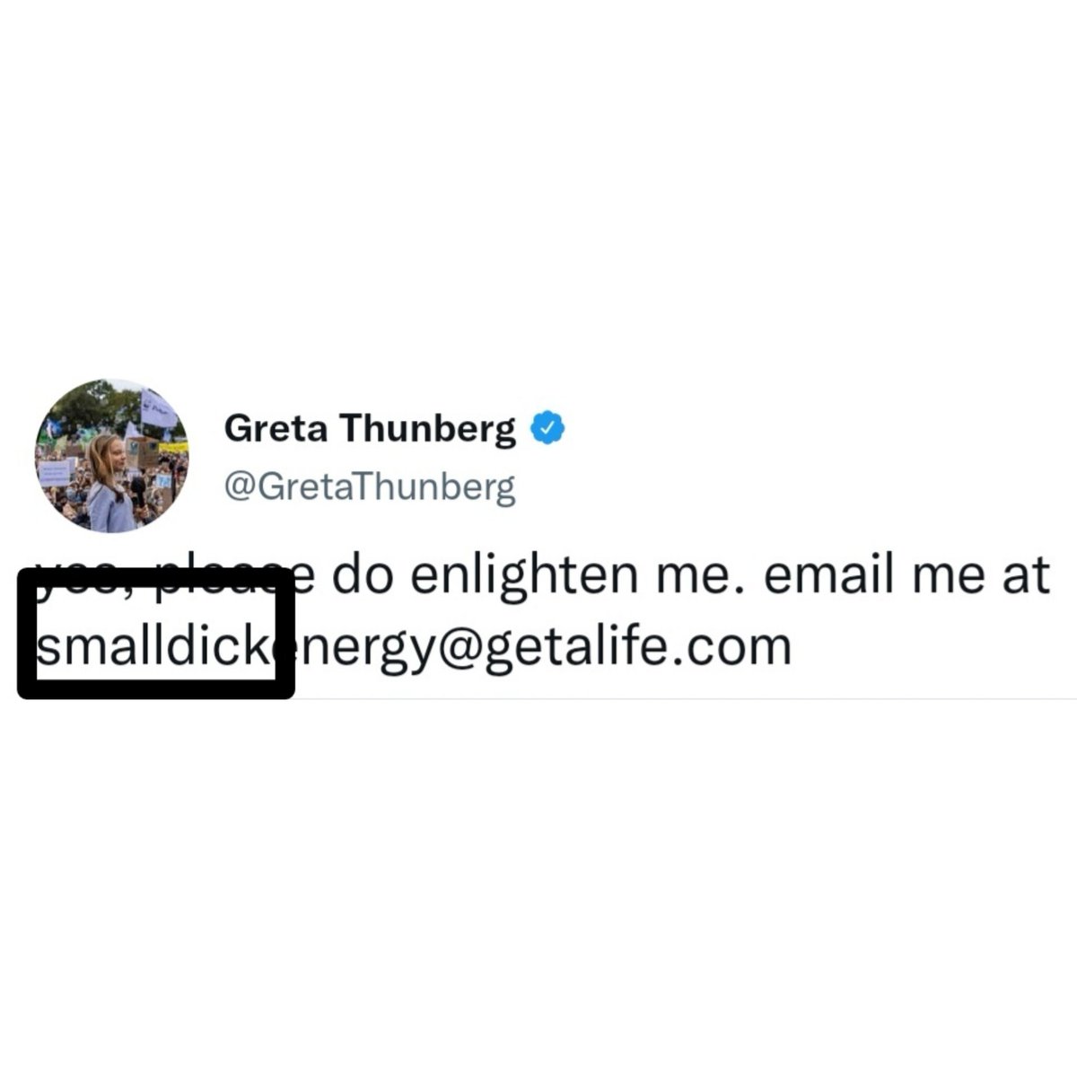 Ina_Alab1's tweet photo. It's confirmed, Greta is male.

#smalldickenergy https://t.co/REtxdnlvoq