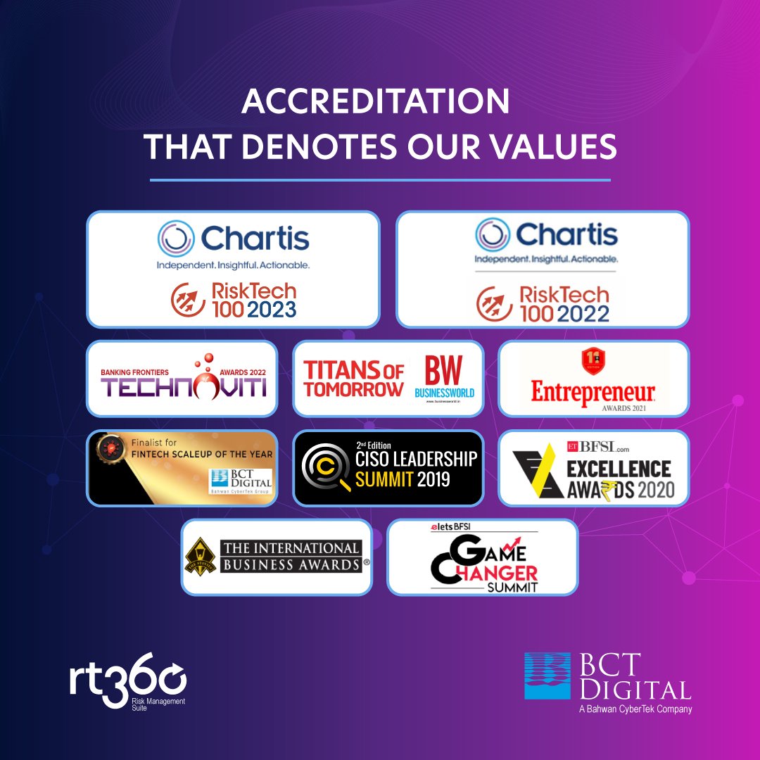 BCT_Digital's tweet photo. Today, BCT Digital is a renowned name in the overall #RiskManagement space encompassing Credit Risk Management, Model Risk Management (MRM), Governance, Risk & Compliance (GRC) and Environmental, Social & Governance (ESG).
To know more visit https://t.co/aKse1HHTEO
#rt360 #risk https://t.co/Z6DYByekaY