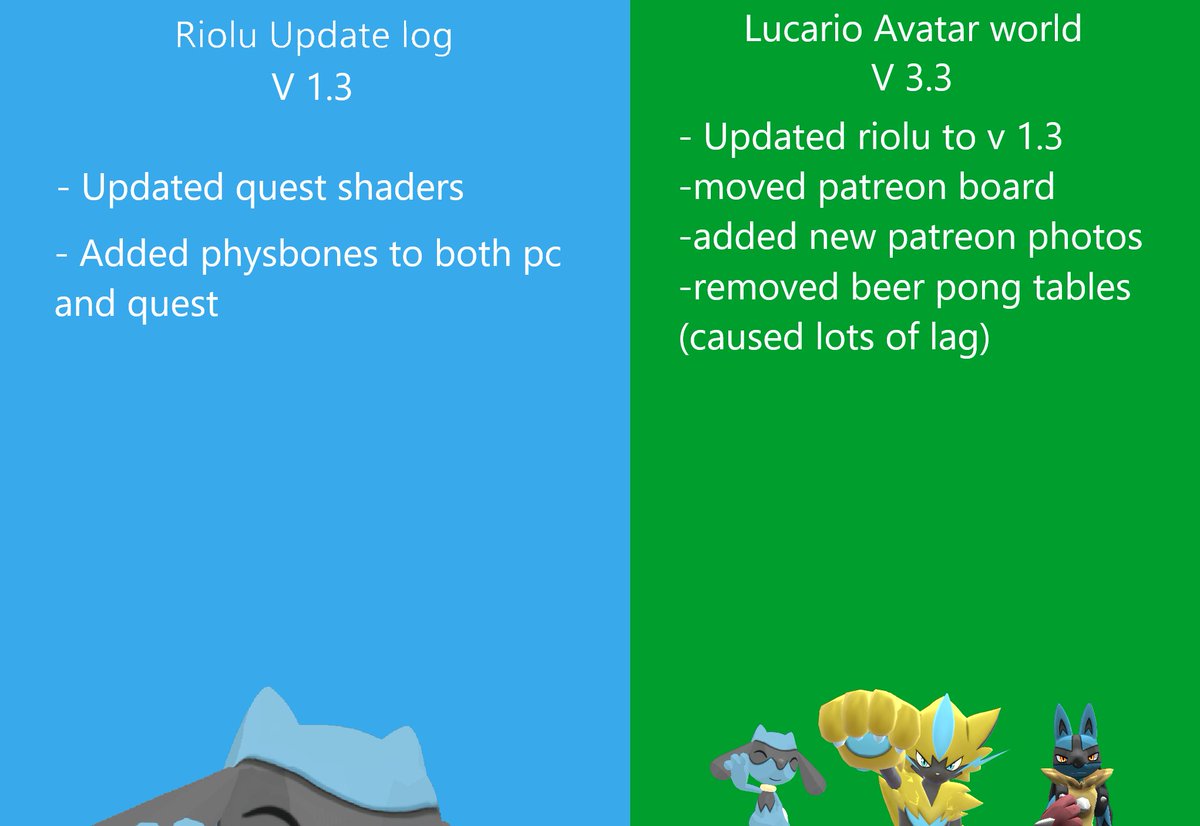Overlandink371's tweet photo. new update to both my world and riolu avatar
#riolu #vrchat #pokemon https://t.co/kIa0iwpWcn