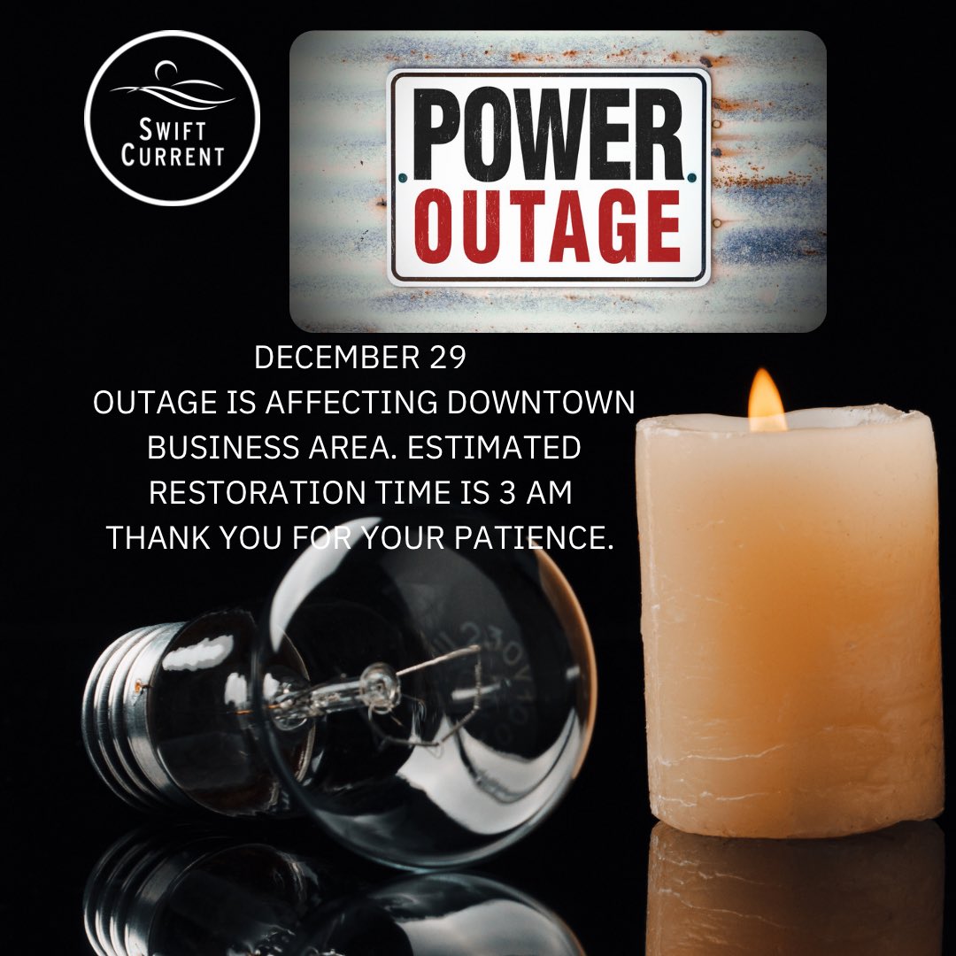 City_SC's tweet image. There’s been some intermittent power interruptions tonight and the downtown business area is experiencing an outage. The City Light &amp;amp; Power crew are working on restoration; the work will take a few hours. ETR about 3 am. We apologize for the inconvenience caused.