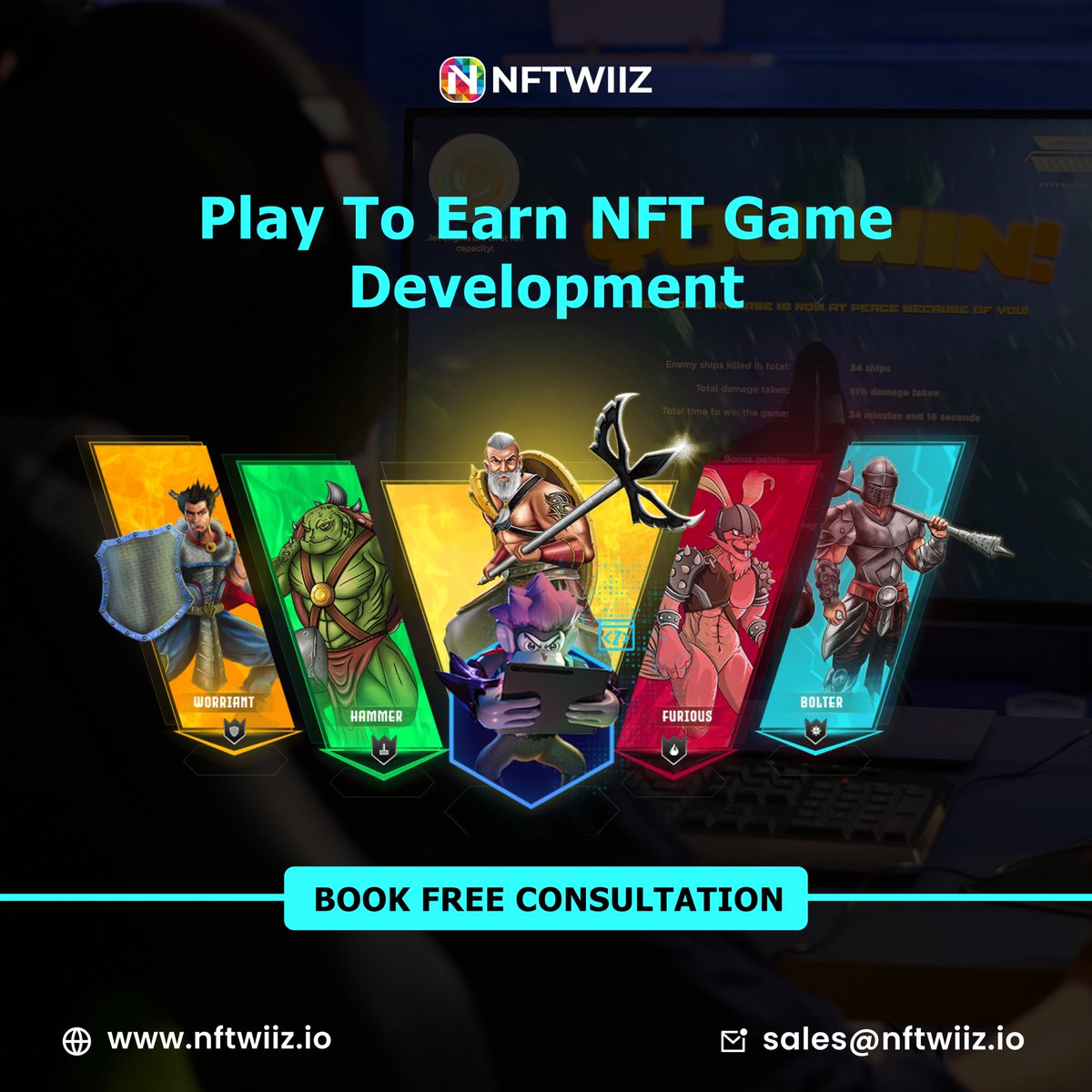 nftwiiz_io's tweet photo. Kick Start Your P2E #NFT Gaming Platform using advanced technologies and features >> https://t.co/epJidm4a2y
#nftwiiz #nft #NFTs #nftmarketplace #nftcommunity #nftcollection #nftgame #nftart #web3 #p2e #gaming #binancesmartchain #polygon #nftsoftware #uae #usa #binance https://t.co/IRYQI7rbPK