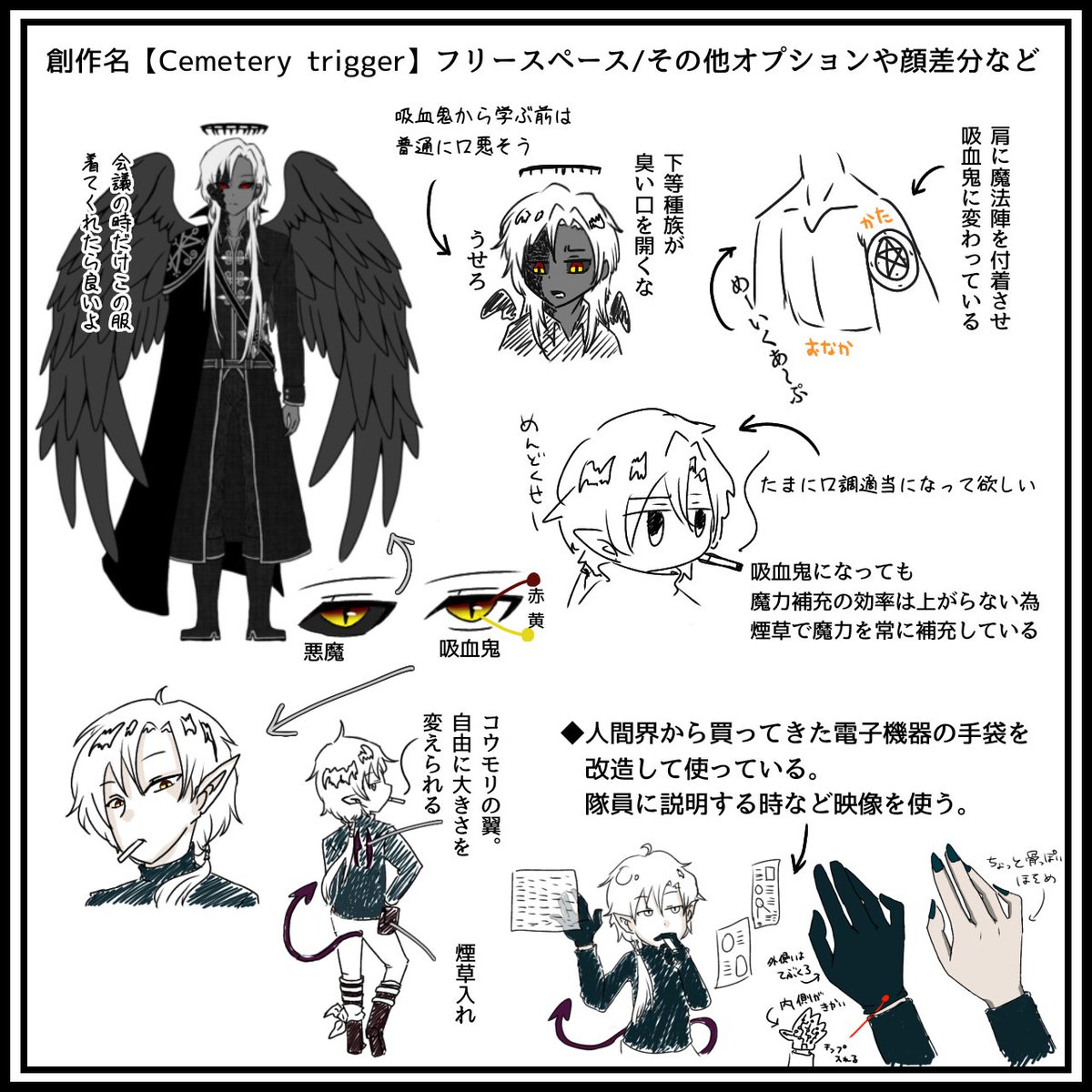 #Cemetery_trigger_ガット
#Cemetery_trigger_資料_キャラ設定
テコ入れ終了。変更あるかも。 https://t.co/dTo6y5l4E4 