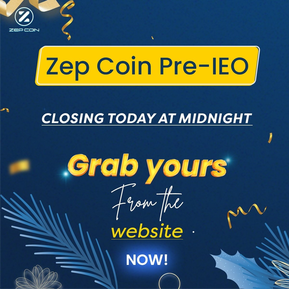 zepcoinofficial's tweet photo. You have one day in your hand. You can grab the IEO deal in just one minute. Head to the website. Tikk-Tokk!

#zepcoin #crypto #cryptocurrency #ieo #airdrop https://t.co/t3zlEfHBhl