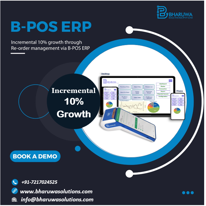 BharuwaS's tweet photo. B-POS ERP: Incremental 10% growth through Re-Order Management via B-POS ERP. 
To Book Demo @ 7217024525 
info@bharuwasolutions.com
#BharuwaSolutions #BPOSERP #CloudBaseSoftware #CentralizedSystem  #ComprehensiveSolution #AdvanceAndUniqueFeatures #BoostYourBusinessWithBharuwa https://t.co/Hu6TNPv0DS