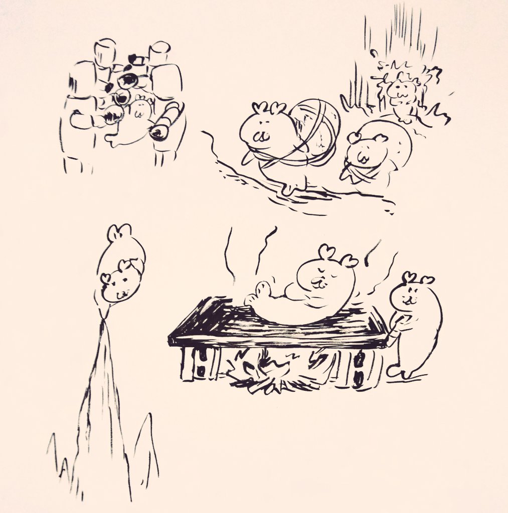 #今年も残りわずかなのでお気に入りの4枚を貼る
今年はカラー絵が少なかったので来年は色塗りまで漕ぎ着ければ良い。 
