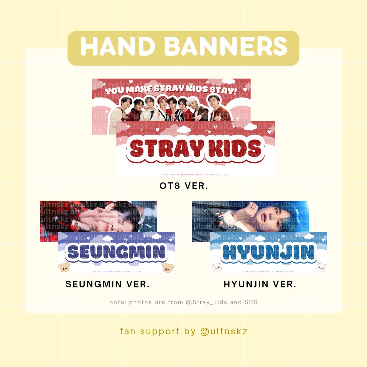 ultnskz's tweet image. #BENCHxSTRAYKIDS FANMEET
      fan support by @ultnskz 

hi, I'll be giving away free hand banners on jan. 20!♡

to claim:
  ➶ like and rt this tweet
  ➶ more details are stated in the pic

see you there, stays! ^-^

@Stray_Kids #StrayKids #StayWithBENCH