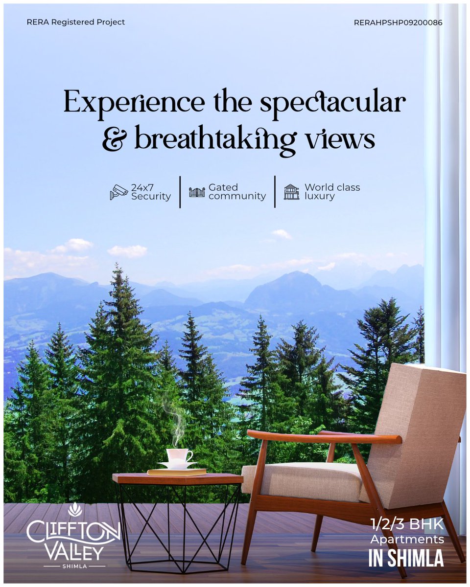 cliffton_valley's tweet photo. Experience the spectacular and breathtaking views.
Cliffton Valley, Shimla.⁠
.⁠
.⁠
.⁠
#luxury #1bhk #2bhk #3bhk #nature #Clifftonvalley #shimla #Flatsforsale #fresh #goodhealth #charming #happy #propertyforsale #himachal #propertyinhimachal #propertyinshimla⁠ #flatsinshimla https://t.co/CRzVTeyKro