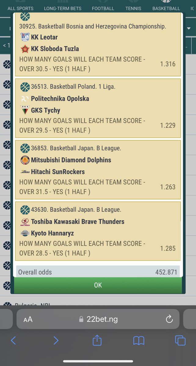 Mrbankstips's tweet photo. 452 odds with our fav 🏀 option 

7GUB4

Not on 22bet ? Reg here  https://t.co/e9DT44Ajfd

How to deposit: Deposits > NQR/MIGOS > Fill all parameters > change payment method to bank transfer > send ✅

Join the telegram channel https://t.co/lH8NAay35G

Do your +/- &amp; chain https://t.co/fo85mMAxZ4