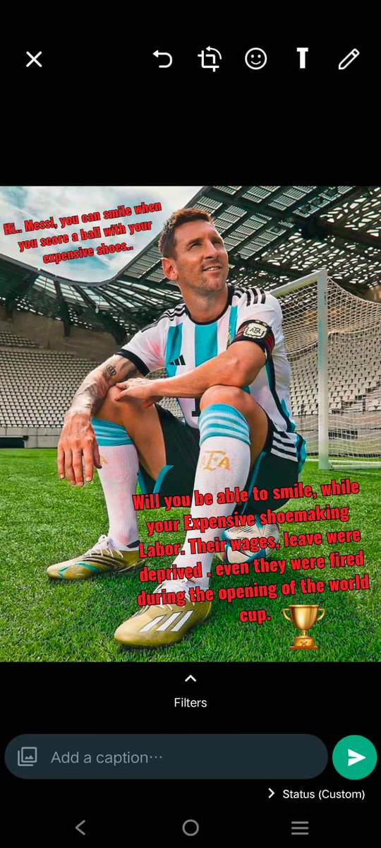 IdayaniSari's tweet photo. #PayYourWorkers
#RespectLabourRights
#imposibleisnothing
#fifaworldcup2022
@adidas @adidasfootball @adidasoriginals @adidasrunning @esfari_m @FIFAWorldCup @guardian @jakpost @Ieomessiok @Benzema @MoSalah @paulpogba @GarethBale11 @RhadiaSalma @ThomasDeBock2 @BLACKPINK @Beyonce https://t.co/7NOvPcRXW6