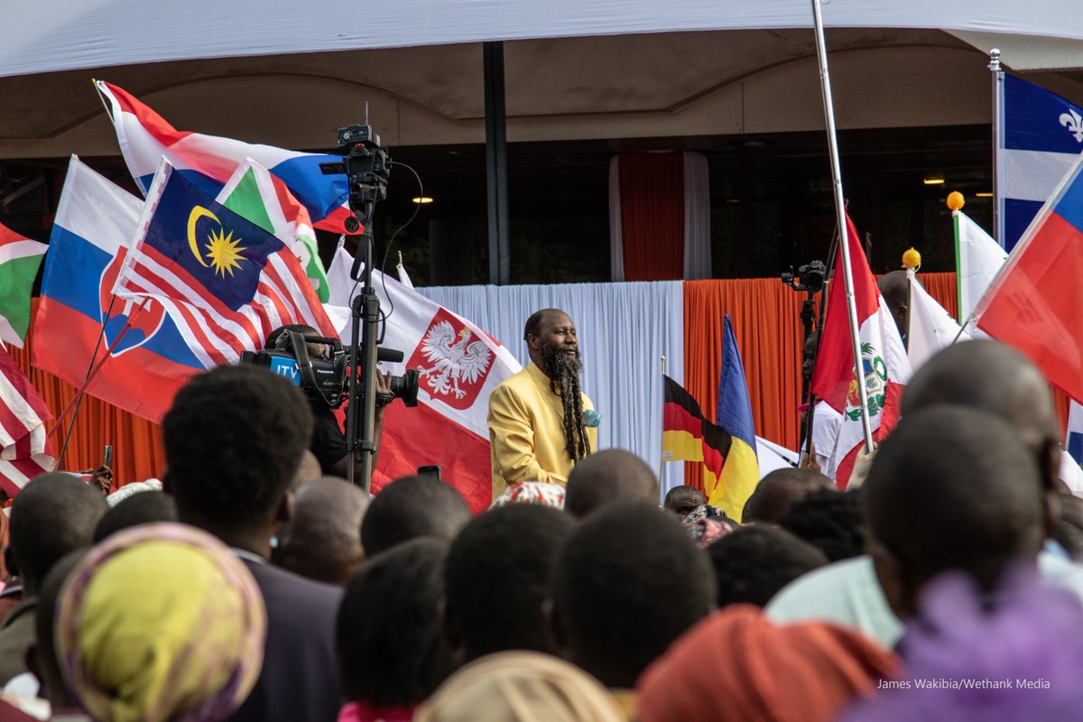 wethankmedia's tweet photo. The renowned self-proclaimed Prophet David Owuor preaches on stage when he arrived for a prayer meeting in Nakuru City. Thousands of worshippers are expected to attend the prayer rally. https://t.co/oSvBdRtnwr