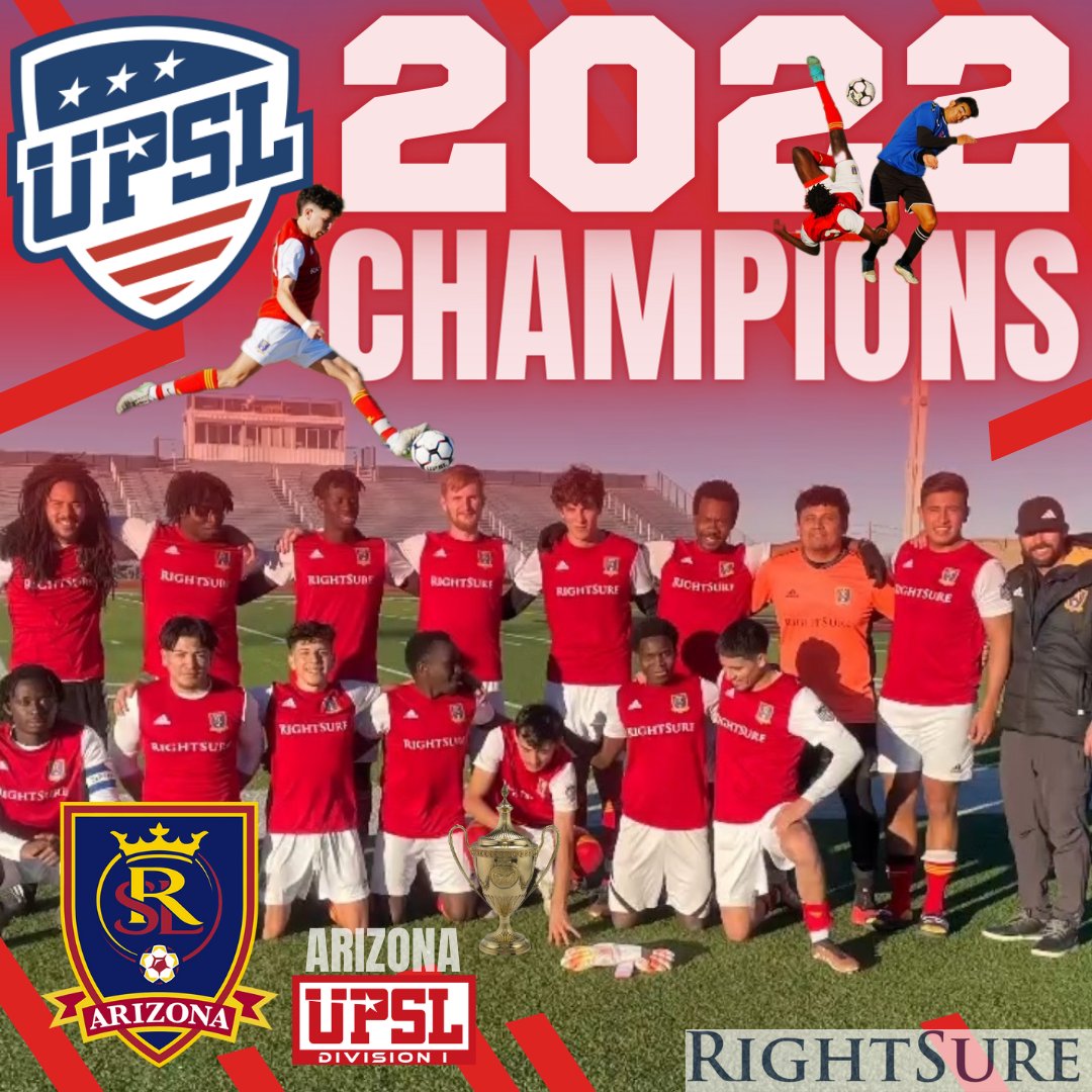 2022 UPSL AZ Champs! A big congratulations to all our players and coach. Well done boys!

Do you know what that means Tucson? Promotion...We are moving up to the premier league with the chance to compete in the national tournament. #rslaz #upslarizona #promotion  <a href="/UPSLsoccer/">UPSL</a>