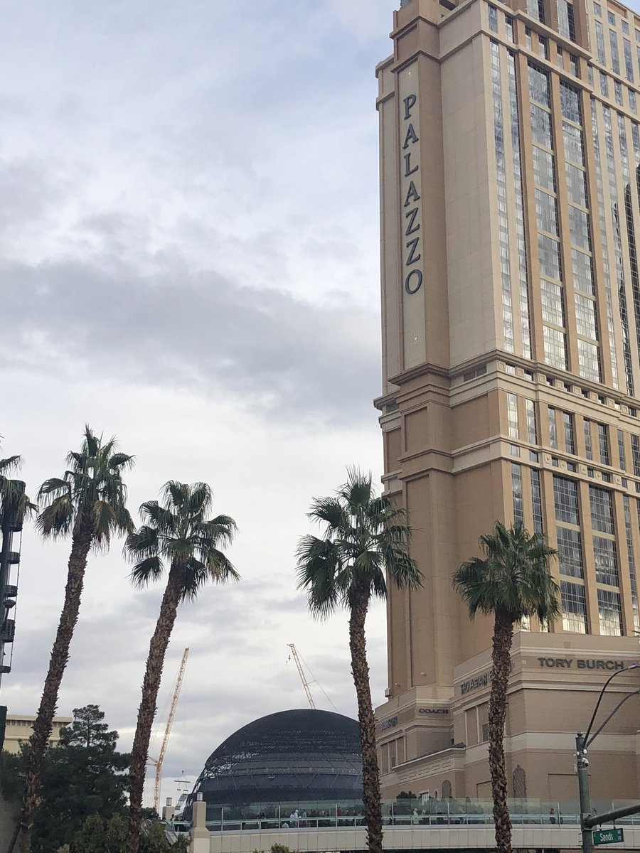 Not imploded just quite yet....but that Death Star they’re assembling behind the Palazzo is a tad ominous 😏