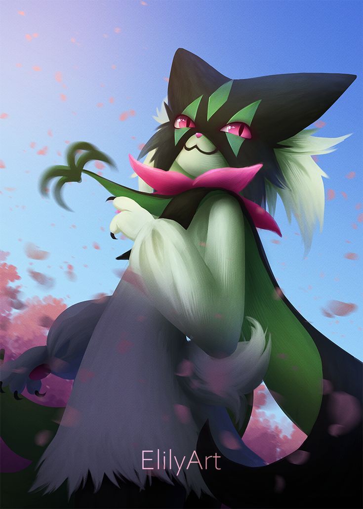 Dexnacional's tweet photo. Meowscarada tiene una flor verde, cuya vid está oculta por el pelaje reflectante en su capa, haciendo creer que flota confundiendo al rival. #Pokemon #PokemonEscarlataPurpura #PokemonGO https://t.co/vPYaenhFWu