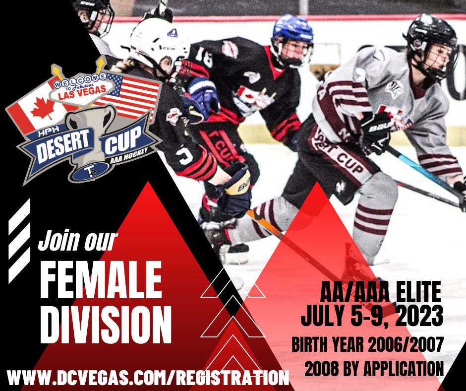 Elite Female Hockey Players Wanted!!! Check us out. dcvegas.com/registration-r… or email is vegasdesertcup@gmail.com