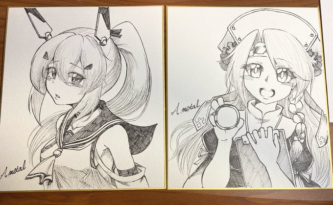 🌳お品書きの他にもモノクロ色紙を一枚500円で頒布いたします〜!☕️
スペースにてHNをお聞きしてからのお渡しになりますことをご了承下さい!
#C101 #アズールレーン 