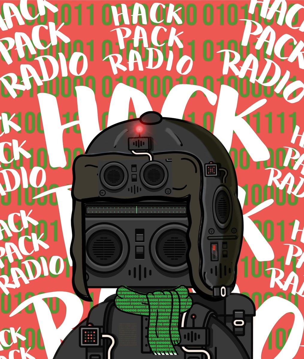 KenFt77's tweet photo. #HackPackRadio themed toboggan hat anyone? @whatthefurr ’s Hack Pack Radio art outfitted with Hat, and Encoded Scarf .. 📻🧣🧪🥽 #TophersGiftShop #KensKustoms @ThePossessedNFT #Posse #P4SDLab https://t.co/kV0r0oV4KC