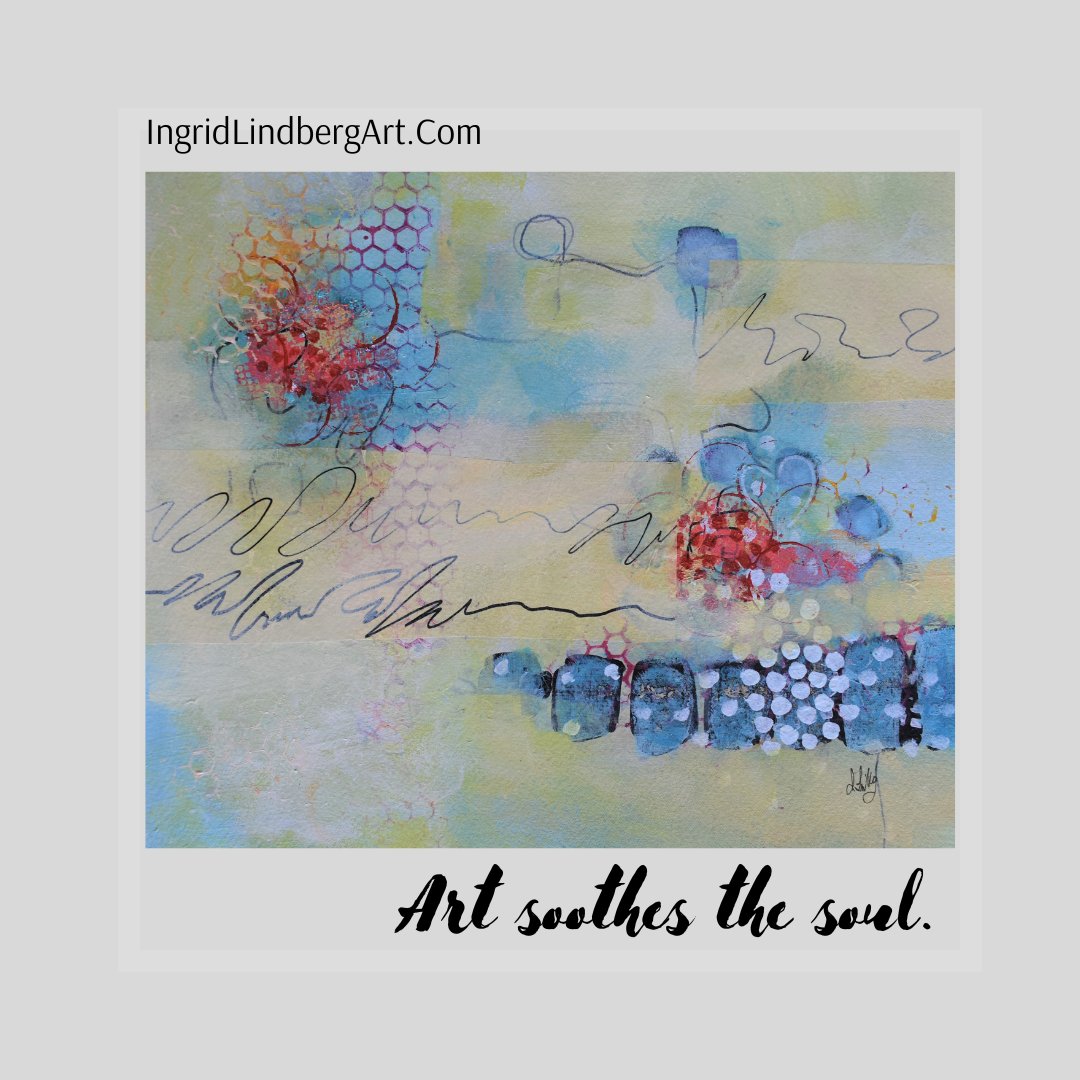 IngridLindberg3's tweet photo. A Quirky Love Letter - #mixedmedia #collage #bedroomart #blueabstract #smallabstract #buyintoart #ayearforart https://t.co/GreRshESso