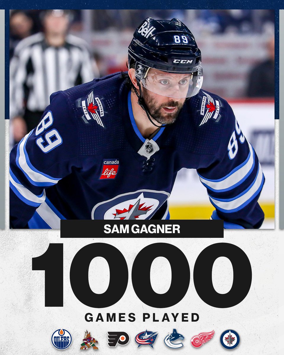 🎊 1️⃣0️⃣0️⃣0️⃣ 🎊 Congrats to Sam Gagner (@89SGagner) on an incredible career achievement! 👏