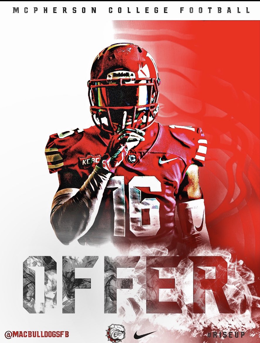 markvillegasjr1's tweet photo. After a great conversation with coach Chavis I am blessed to announce my 4th offer to continue my athletic and academic career at McPhersons college in Kansas! 🔴⚪️ #AGTG @BryceChavis @MACBulldogsFB @DVFootballOFOD @Prep1USA @ContrerasDVOFOD @Prep1Athletes https://t.co/DRv3bIjd4X
