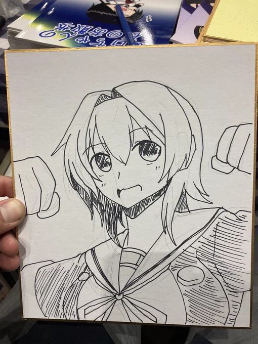 色紙描いてみた 