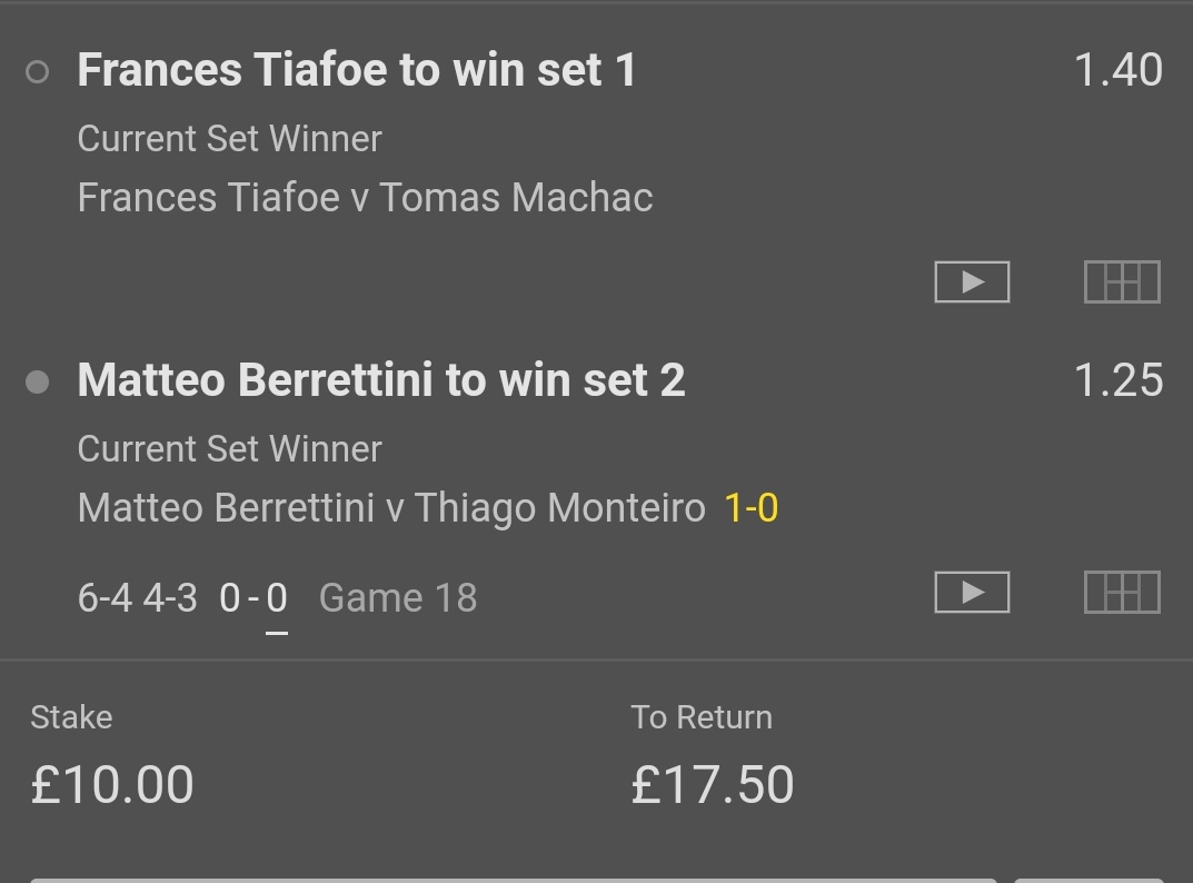 BetterBetsTips's tweet image. £10-£50 Bank Builder 💵

BET 1: 🎾

Double @ 1.75