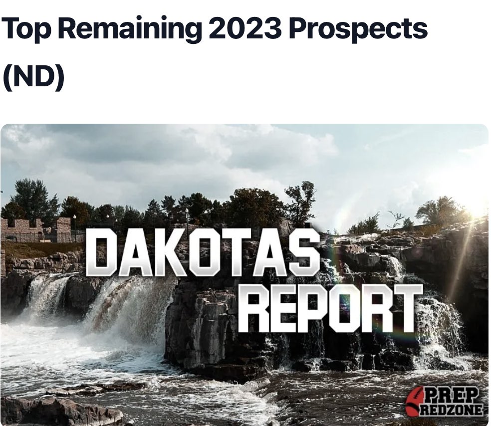 Jake Evans (@jdevans1134) on Twitter photo Here are the Top Remaining 2023 ND Prospects <a href="/PrepRedzoneDAK/">Prep Redzone Dakotas</a>
prepredzone.com/2022/12/top-re… <a href="/NWahlScouting/">Nate Wahl</a> <a href="/VegasGeorge87/">Vegas George</a> Here are the Top Remaining 2023 ND Prospects <a href="/PrepRedzoneDAK/">Prep Redzone Dakotas</a>
prepredzone.com/2022/12/top-re… <a href="/NWahlScouting/">Nate Wahl</a> <a href="/VegasGeorge87/">Vegas George</a>