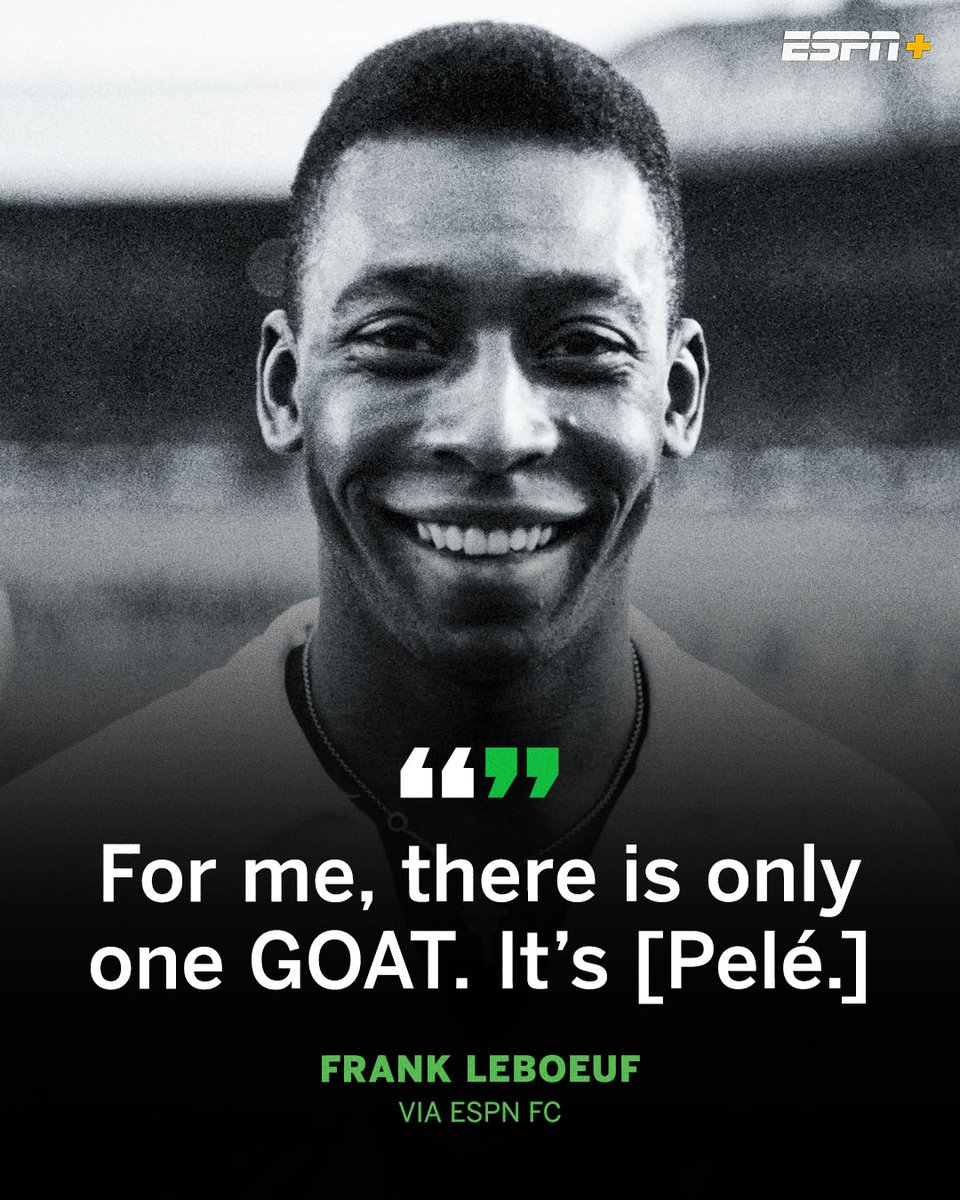 ESPNFC's tweet photo. Frank Leboeuf shares what Pelé meant to him. https://t.co/ooCXvDf5tp