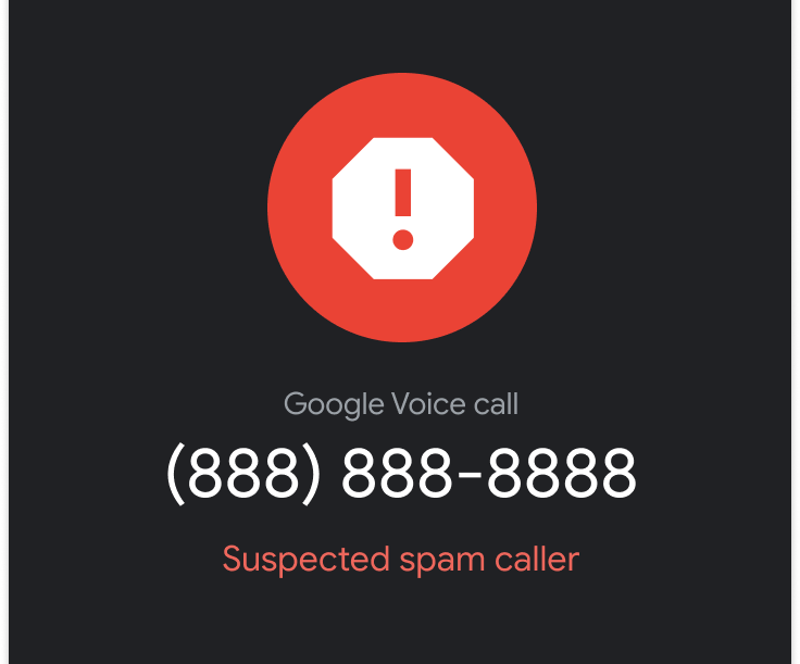verge's tweet photo. Google Voice will now warn you about potential spam calls https://t.co/GXQEyH1Ekt https://t.co/oJRAWLGbec