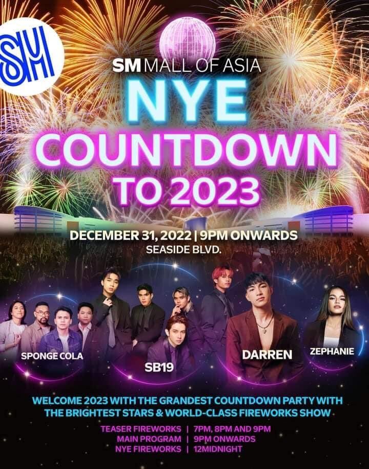 Gandang umaga mga kaps!

Just in case po pupunta kayo sa NYE countdown sa MOA bukas, Dec 31 &amp; wala kayong kasama may GDM na po kaming nagawa sa mga pupunta, pwede po kayo magsama sama, Dm Me or Doc @cheskasensei po para ma add kayo.

Have a great day.

#SB19
<a href="/SB19Official/">SB19 Official</a>