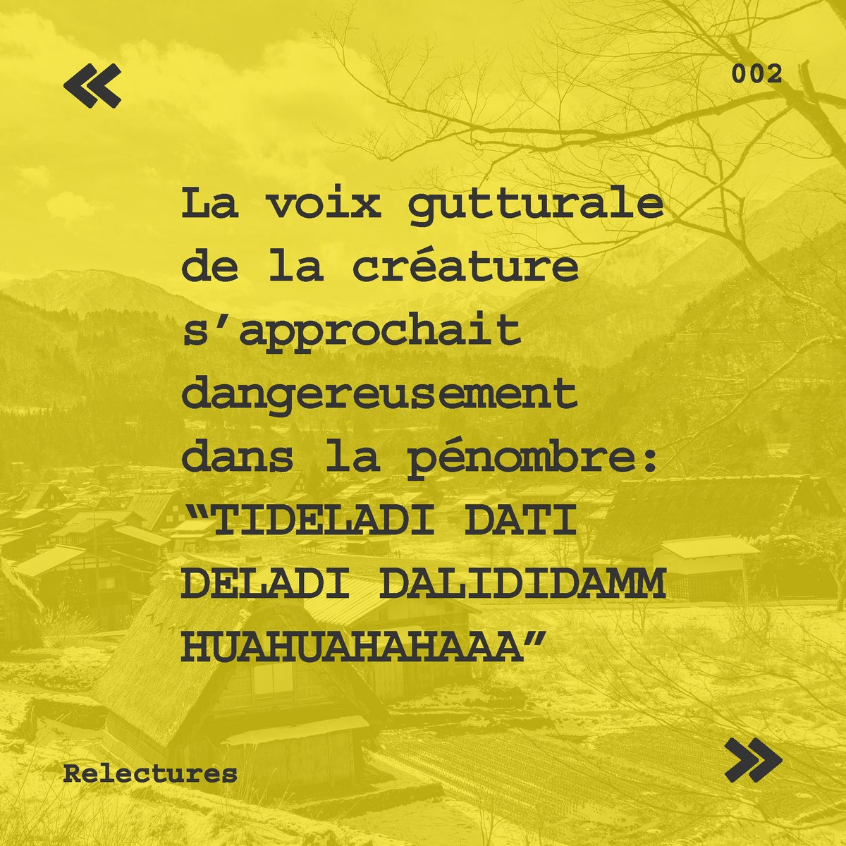 relectures_'s tweet photo. Hey! Ça fait un bout!
La 2e moitié de 2022 a été assez occupée.

Cette nouvelle histoire du jour de l'an met en scène une vile créature. J'en fais des cauchemars depuis 2 jours... 😱❄️
En ligne demain! 👀
https://t.co/d7b1OsSXA0
#relectures #fiction #quebec https://t.co/pXIuwFDfQr