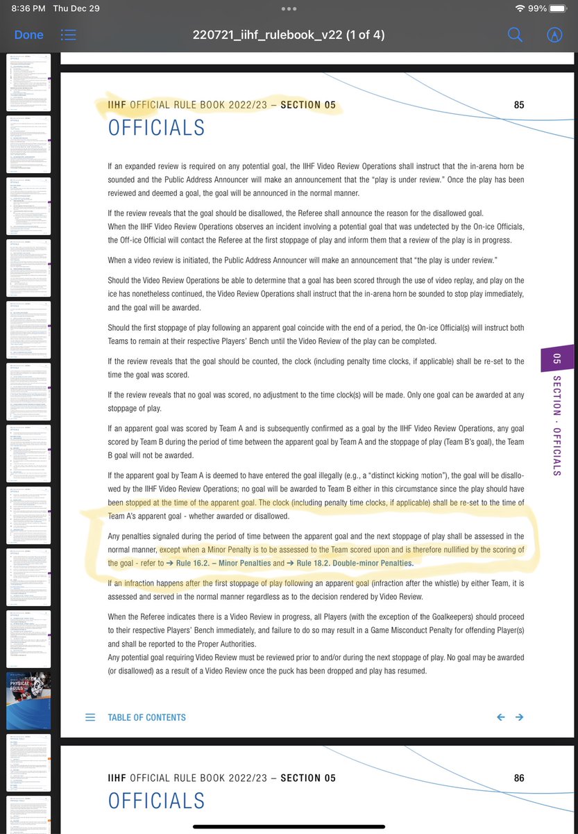 eztiger20's tweet photo. @TSN_Sports @TSN_Sports  Officials did NOT make an error nullifying the delay of game penalty. Check the IIHF rule book: https://t.co/CJw3ayzTki