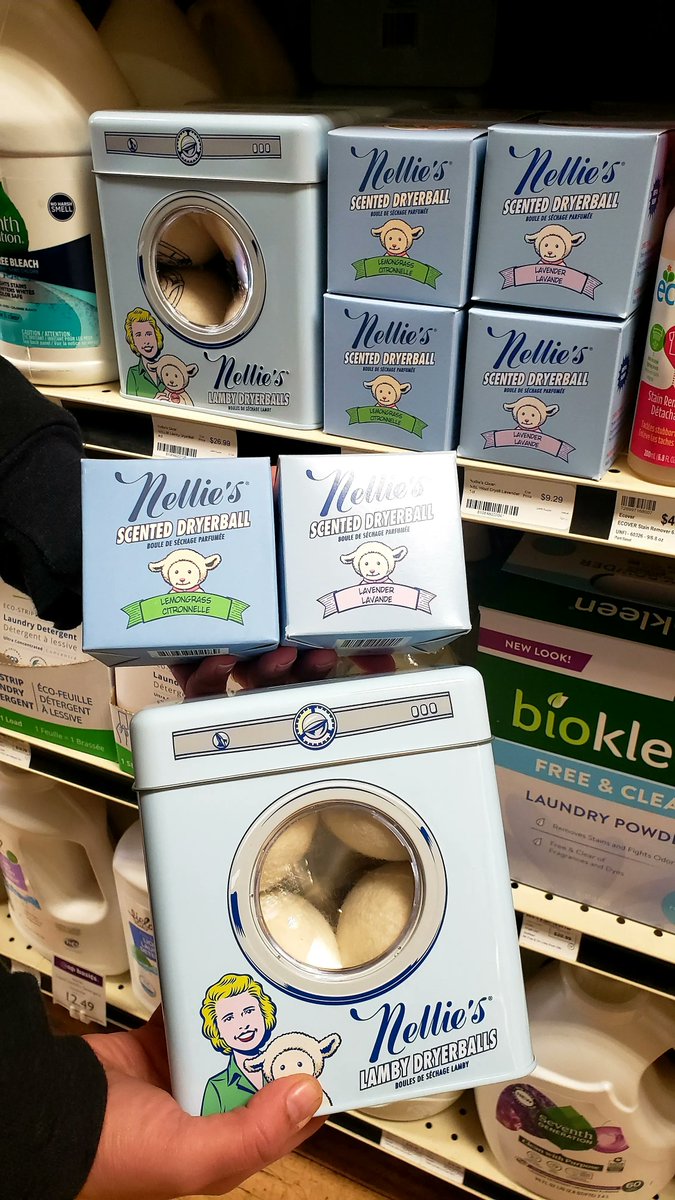 FRFoodCoop's tweet photo. Reduce your footprint by ditching the dryer sheets. Dryer balls reduce static and increase drying time! Bonus - Nellies come in two lovely scents. #EcoFriendly #ShopYourCoop https://t.co/g0HZ3Z5Taj