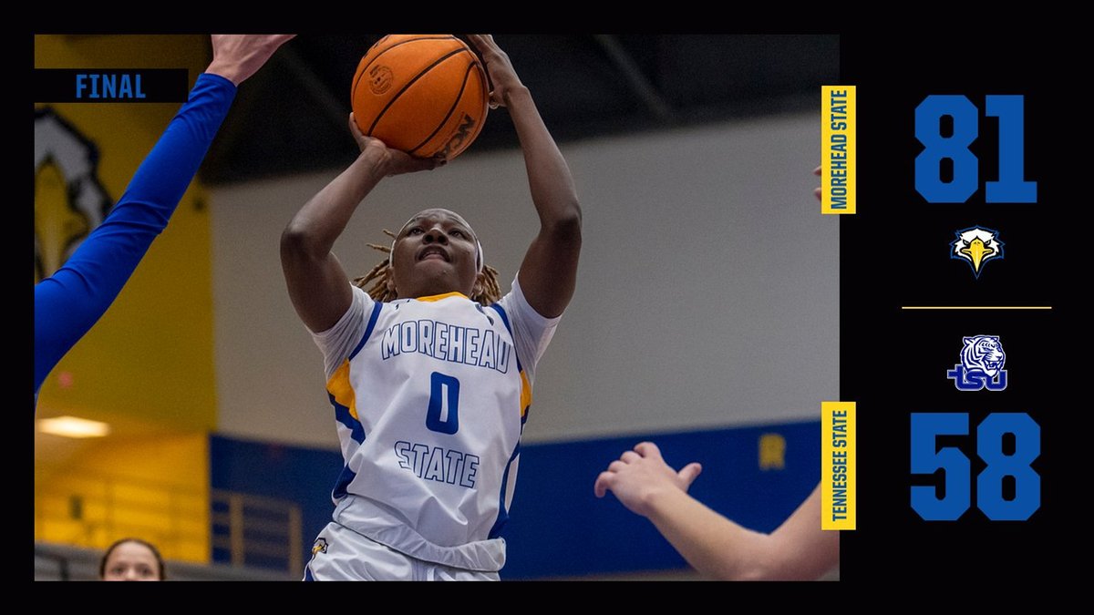 .<a href="/MSUEaglesWBB/">Morehead State WBB</a> opened OVC play on a high note in the Music City, shooting 57.1% from deep to defeat Tennessee State. 

The Eagles saw three players score in double digits, including Isabel Gonzalez who posted 15 points on 5⃣ three's.

Story: bit.ly/3G2PeTQ

#SoarHigher
