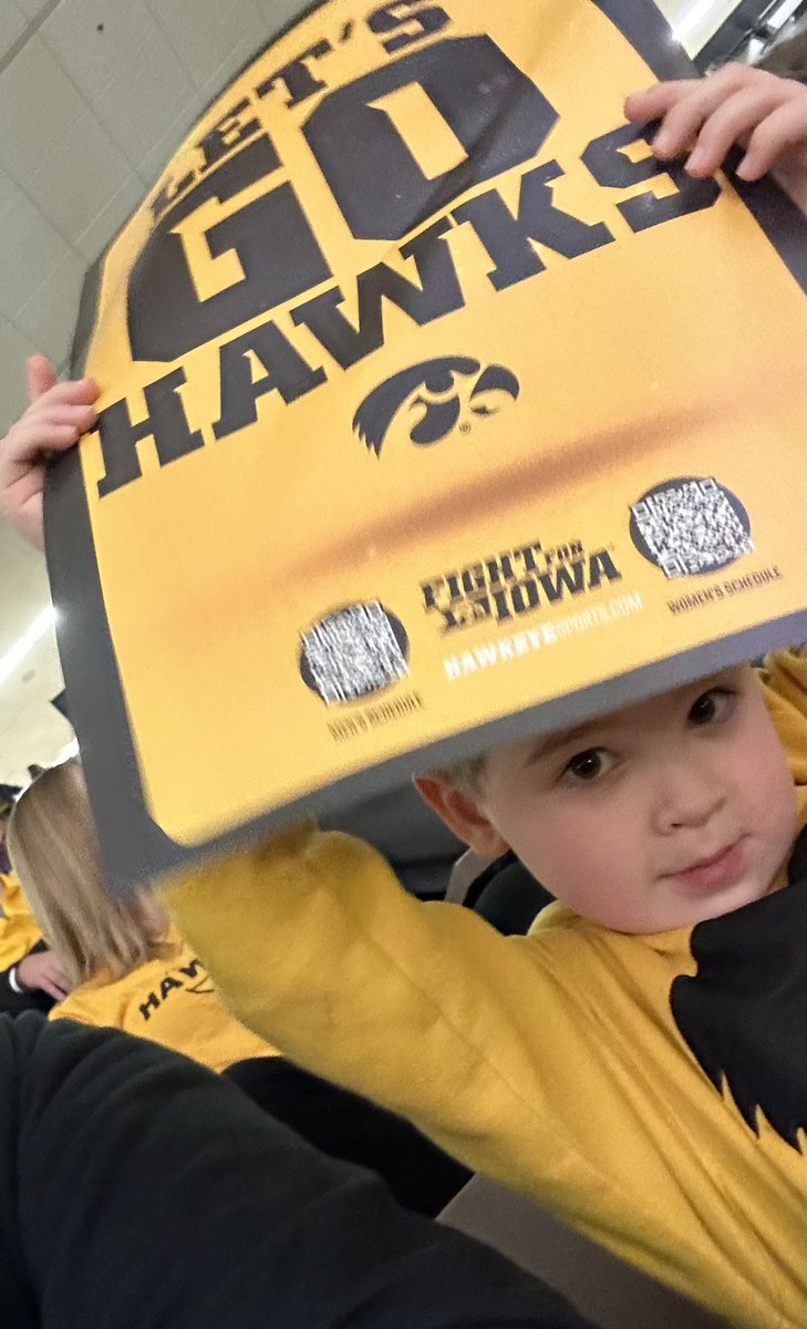 Little boy ready for the game…GO HAWKS!!! #fightforiowa