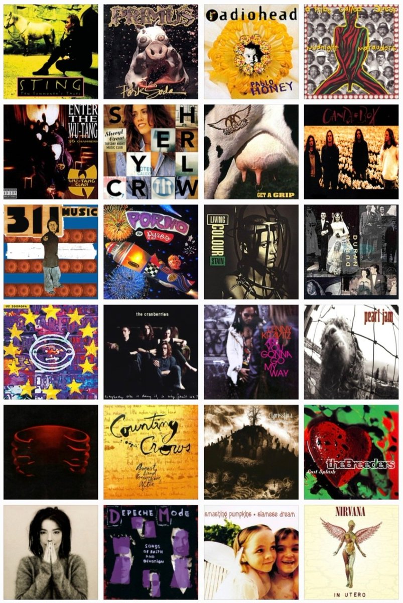 TonesOfMusic's tweet image. These albums turn 30 next year. Pick your two favorites?