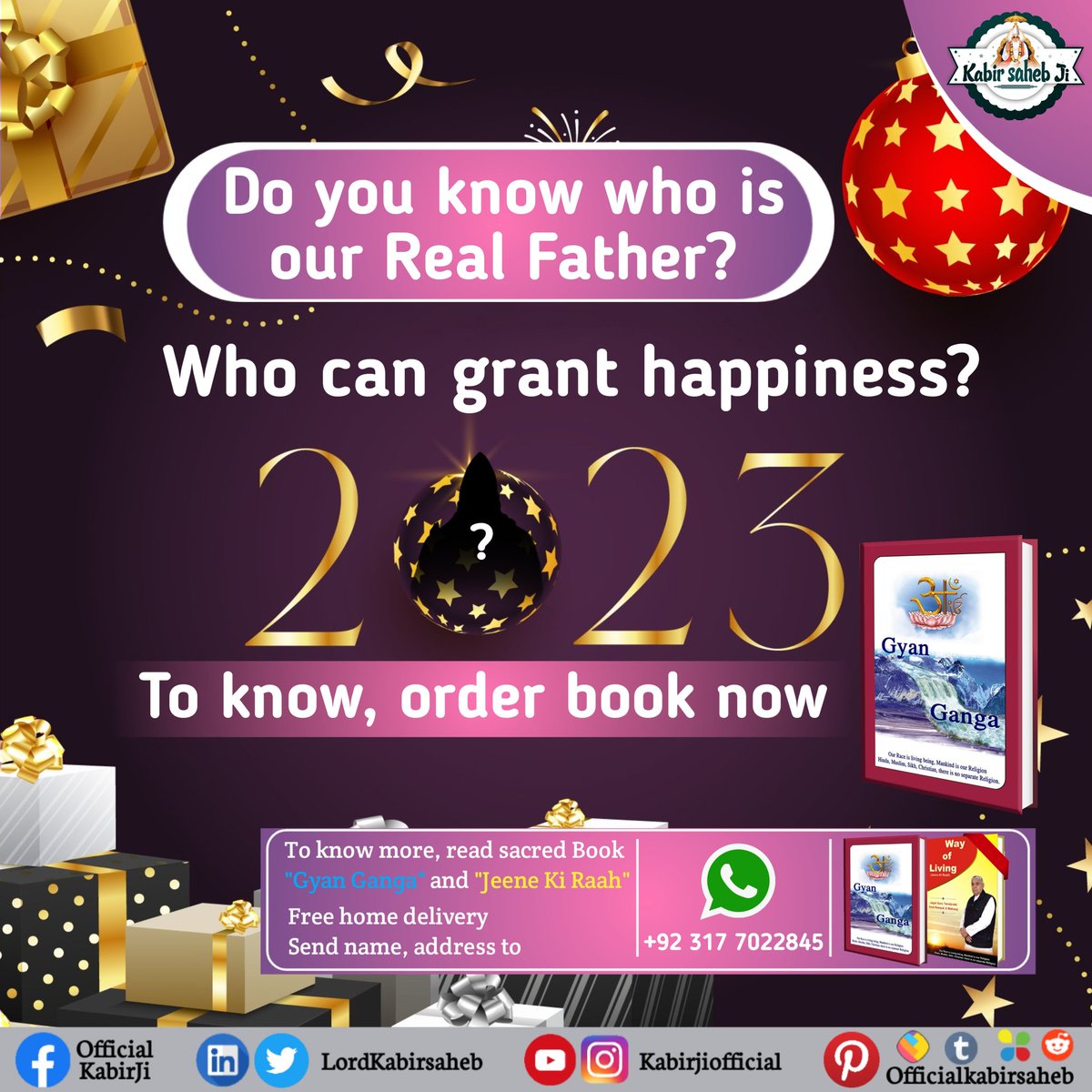 Do you know who is our Real Father?

Who can grant happiness?

To know, order book now
#StartNew_LifeIn2023